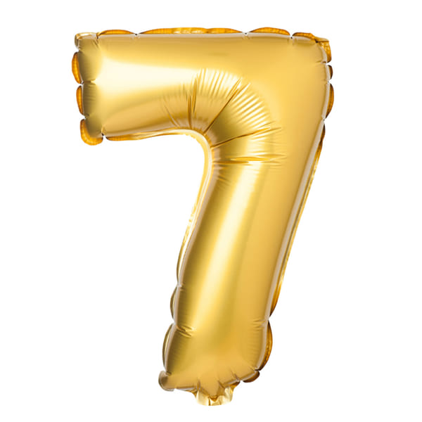 Number 7 Balloon (Deflated)