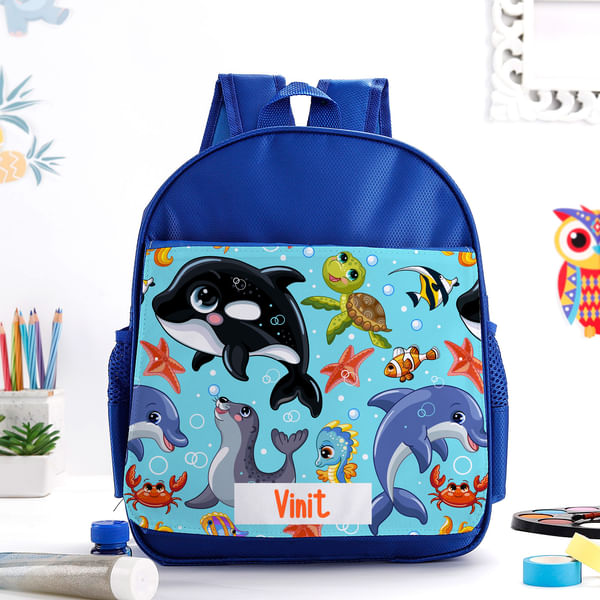 Oceanic Beauty - School Bag - Blue