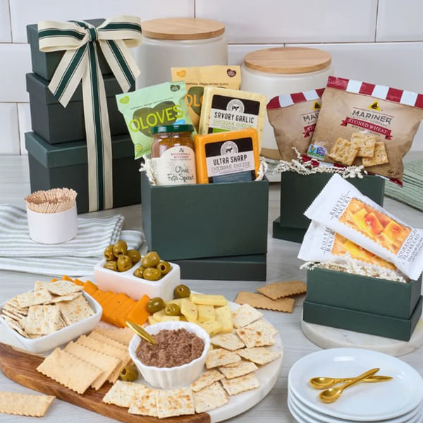 Olives And Cheese Gift Tower