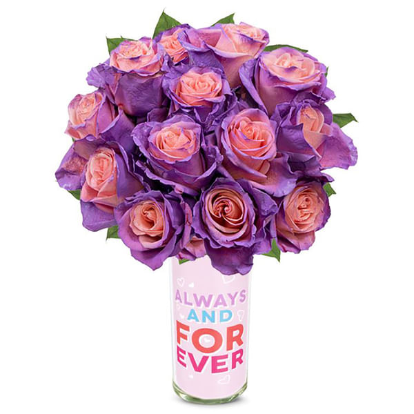 One Dozen Blushing Lavender Roses