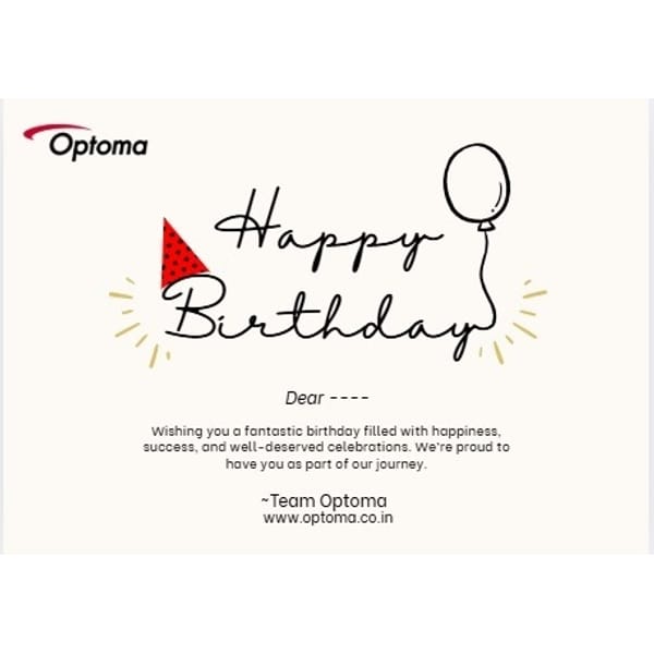 Optoma Greeting Card HD