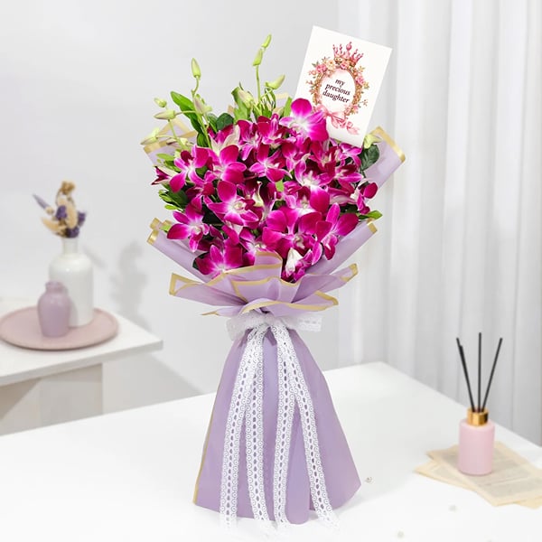 Orchid Bouquet for Daughter's Day