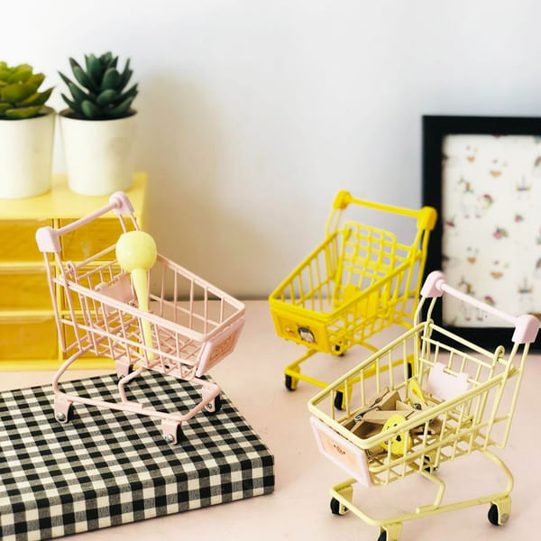 Organizer Shopping Cart Shape Single Piece