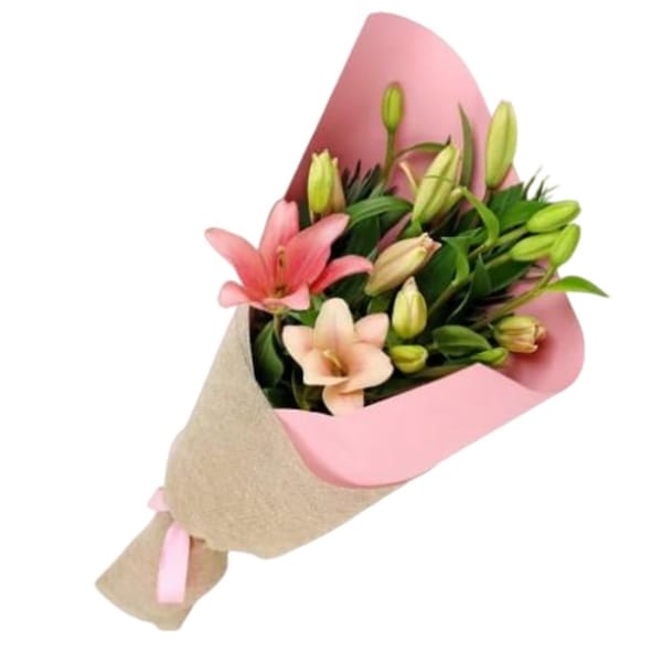 Oriental Pink Lily Bouquet