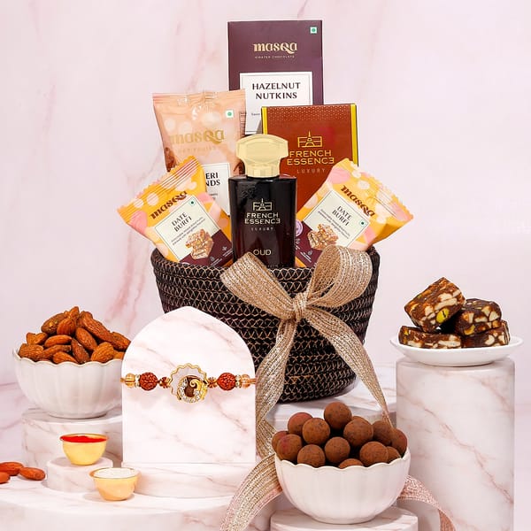 Oud Perfume and Om Rakhi Gift Hamper