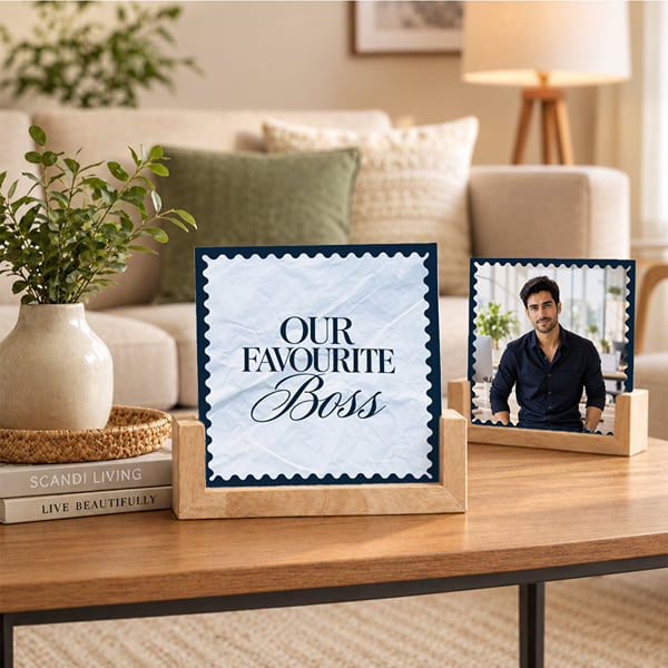 Our Favourite Boss Personalized Double Sided Frame