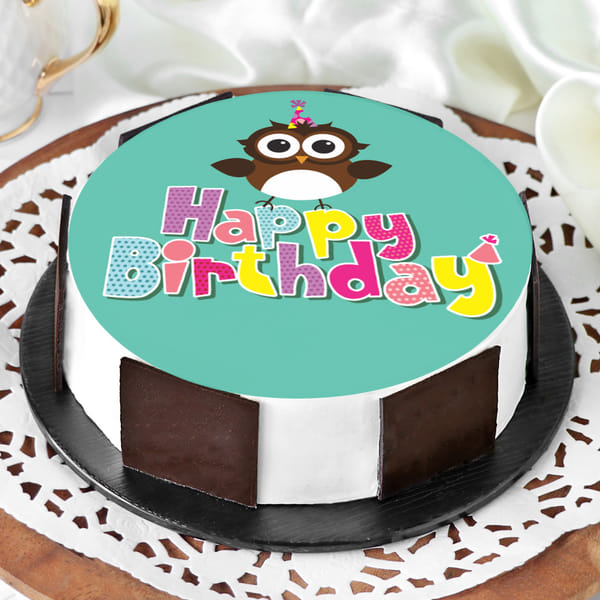 Owl Happy Birthday Cake