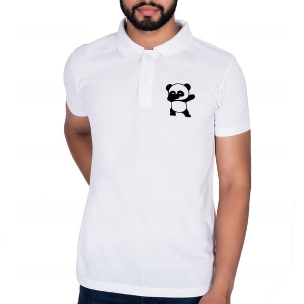 Panda Dabbing White T-Shirt for Men