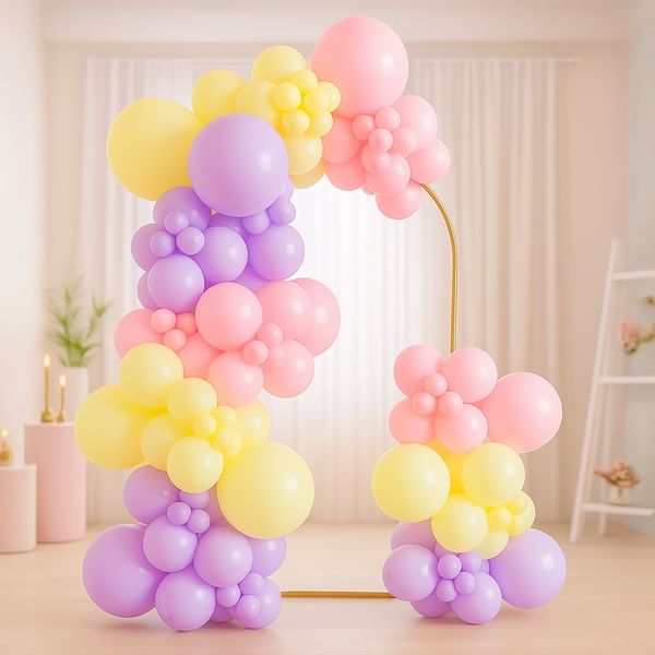 Pastel Bloom Balloon Arch