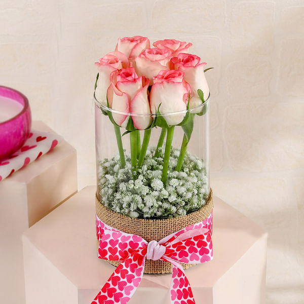 Pastel Blooms in a Vase