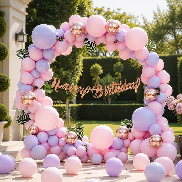 Pastel Dream Birthday Party Balloon Decor Kit - 59 pcs