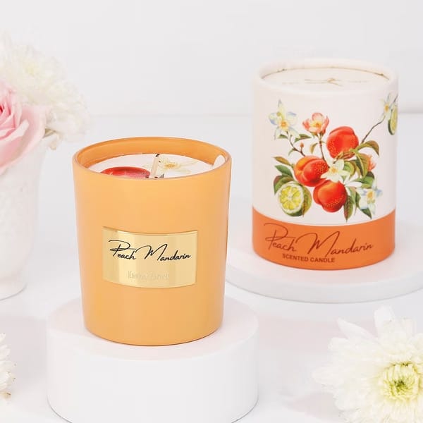 Buy/Send Peach Mandarin Candle Online | IGP | JVS1451493