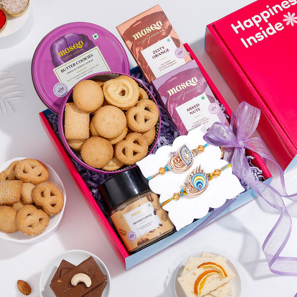 Peacock Splendor Rakhi Hamper