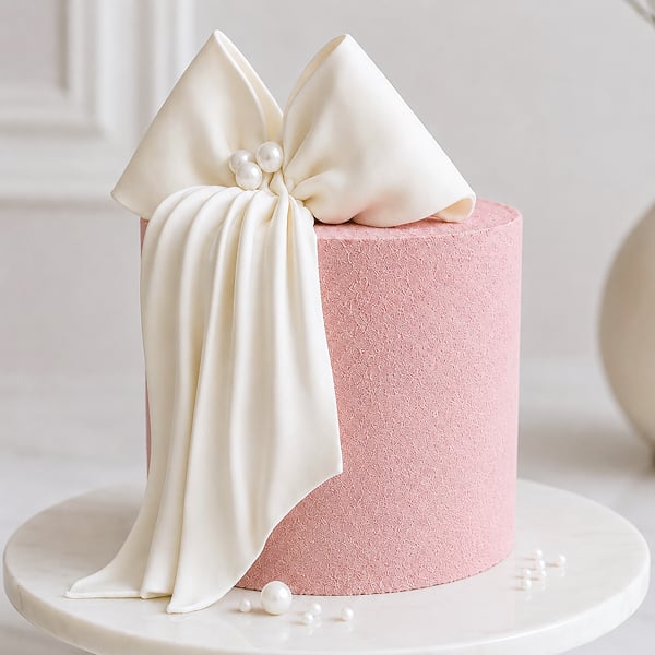 Pearl Bow Designer Cake