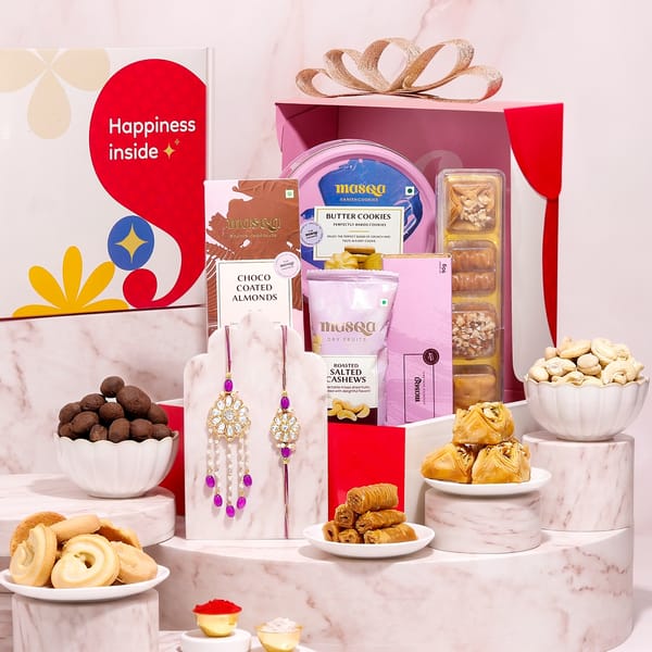 Pearl Elegance Bhaiya Bhabhi Rakhi Hamper