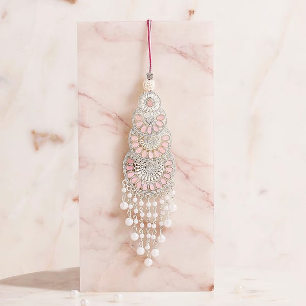 Pearl Tassel Designer Lumba Rakhi