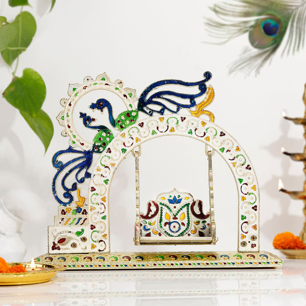 Perching Peacocks Laddu Gopal Jhula