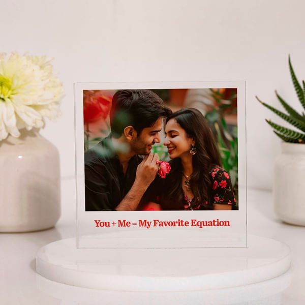 Perfect Equation Personalized Acrylic Photo Frame For Couples