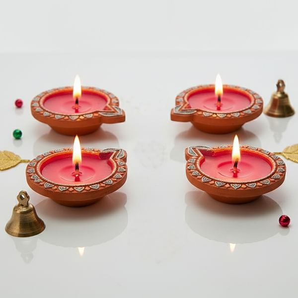 Perfect Glow Diwali Diyas - Set Of 4