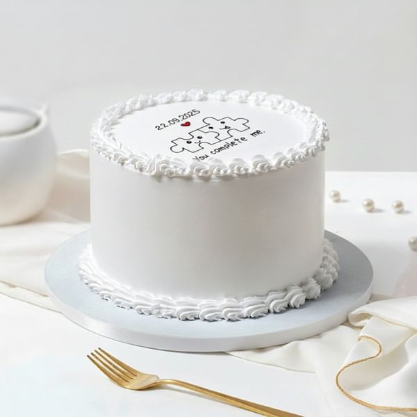 Perfect Match Personalized Anniversary Photo Cake (Half Kg)