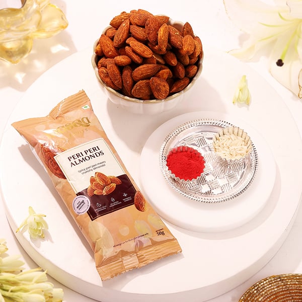 Peri Peri Almonds & Roli Chawal Set for Bhai Dooj