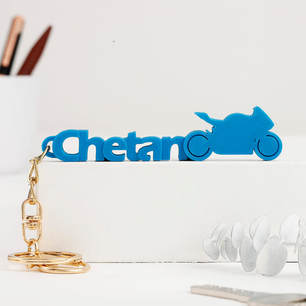 Personalized 3D Bike Keychain