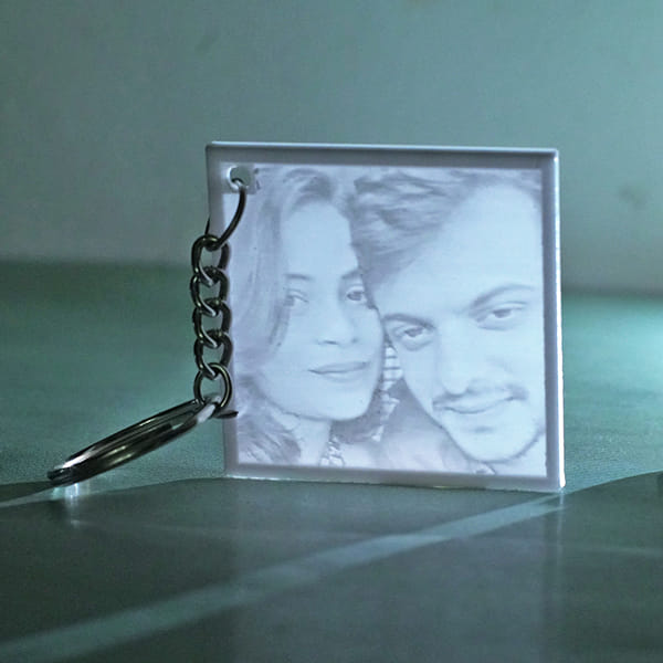 Personalized 3D Moon Surface Keychain