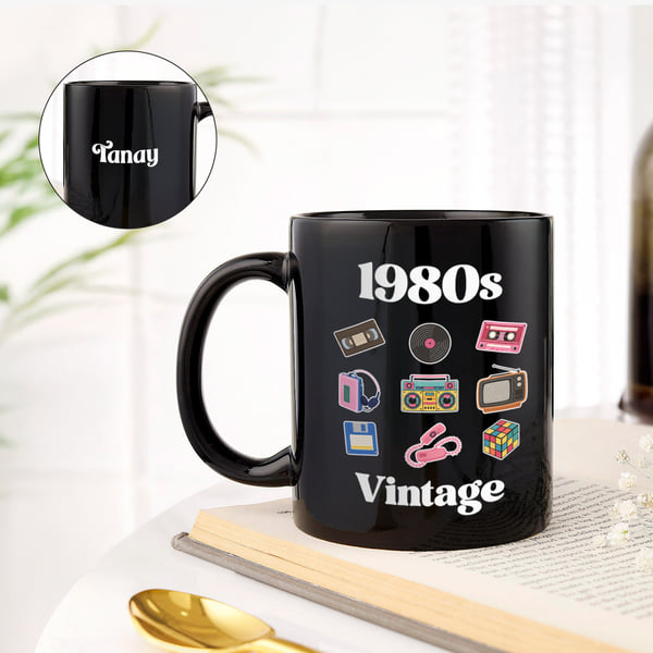 Personalized 80s Vintage Vibes Mug