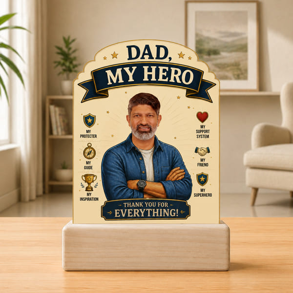 Personalized Acrylic Photo Frame for Dad