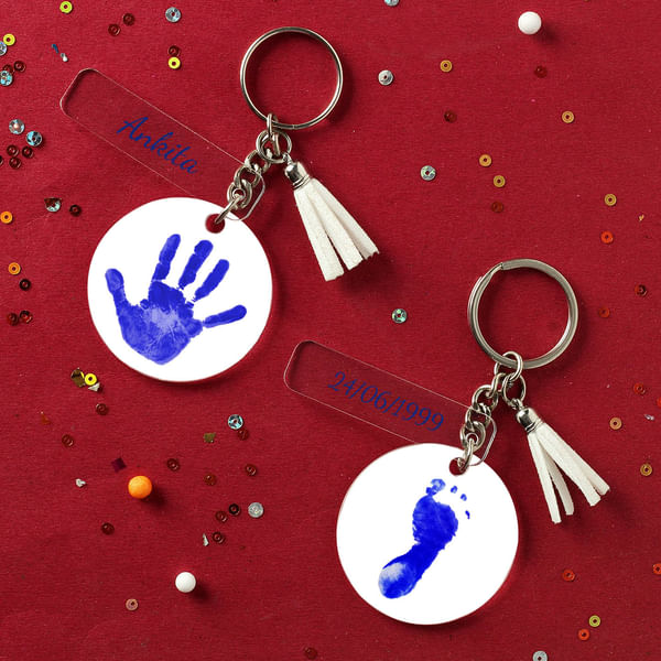 Personalized Baby Boy Keychain - Set of 2