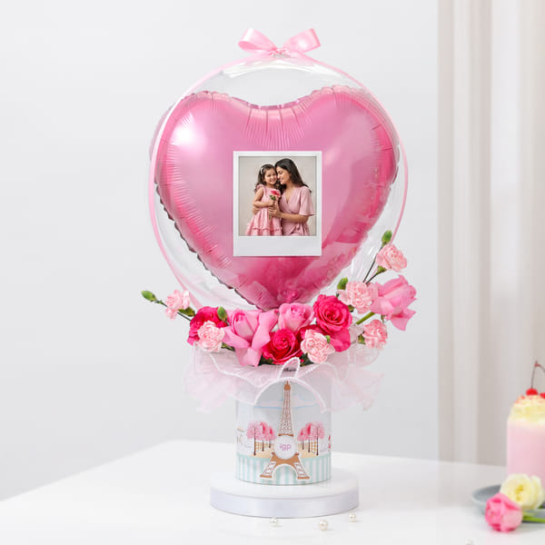Personalized Balloon Floral Arrangement for Mom