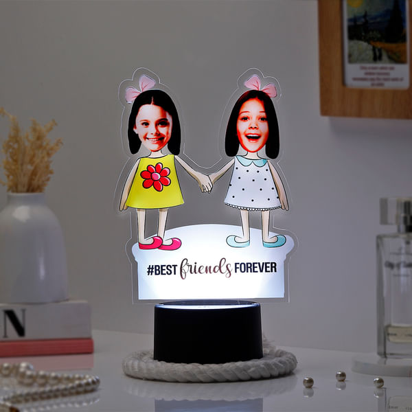 Personalized Best Friends Forever LED Caricature