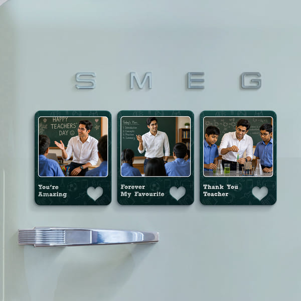 Personalized Best Teacher Memory Fridge Magnet Set