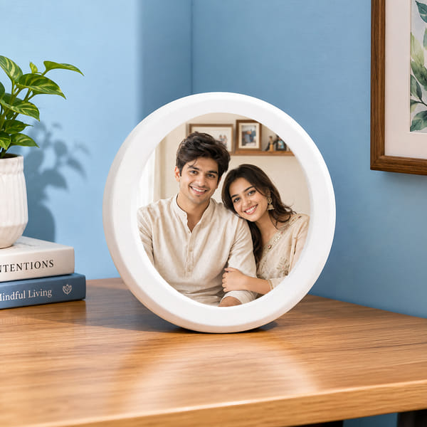 Personalized Bhaiya Bhabhi Around Frame for Rakhi