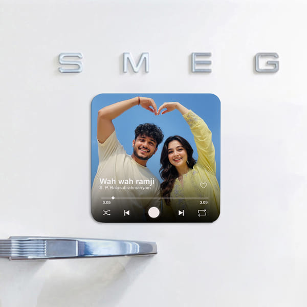 Personalized Bhaiya Bhabhi Celebration Fridge Music Magnet For Rakhi