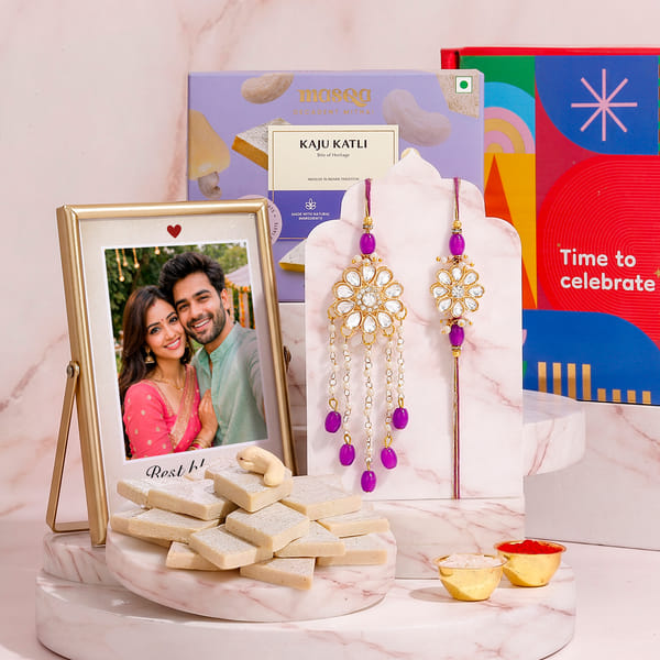 Personalized Bhaiya Bhabhi Rakhi Celebration Hamper