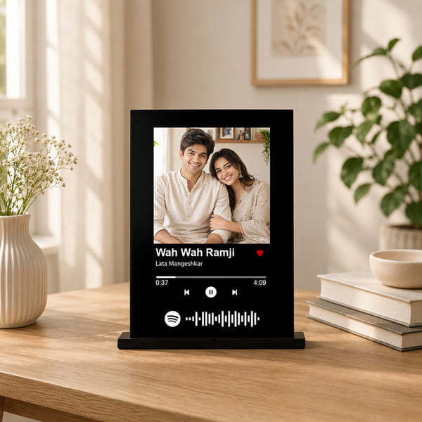 Personalized Bhaiya Bhabhi Spotify Photo Frame for Rakhi