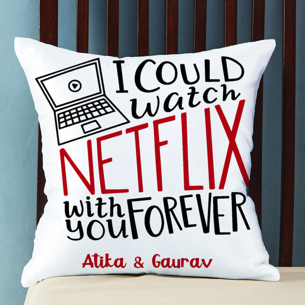 Personalized Binge Watch Love Cushion