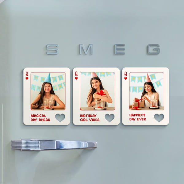 Personalized Birthday Fridge Magnet Set for Her
