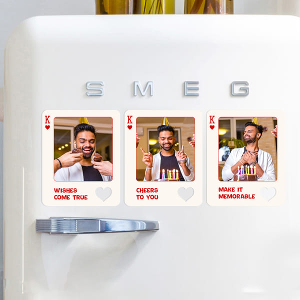 Personalized Birthday Fridge Magnet Set for Him