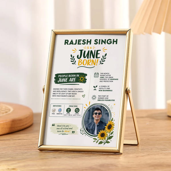 Personalized Birthday Month Memory Frame