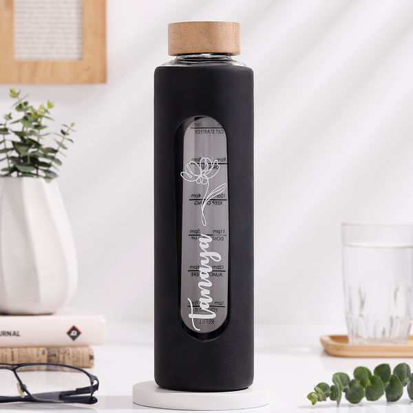 Personalized Borosilicate Glass Water Bottle