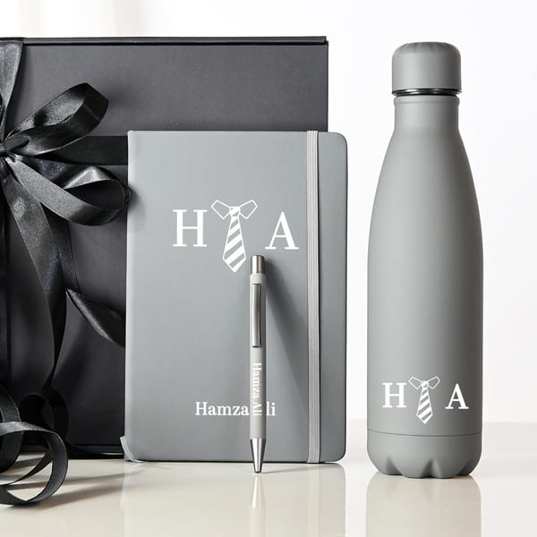 Personalized Bottle Notebook Pen Gift Set