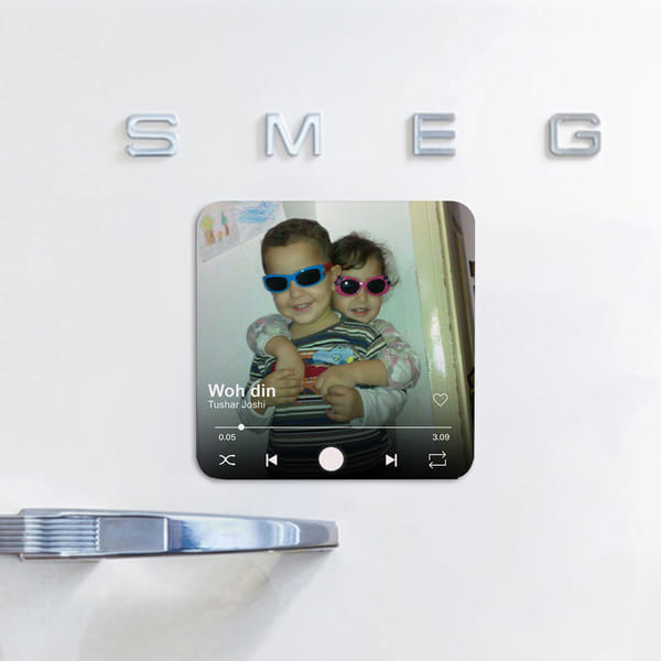 Personalized Brother Sister Music Fridge Magnet