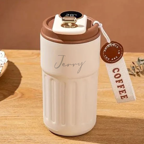 Personalized Brown Insulated Steel Flask