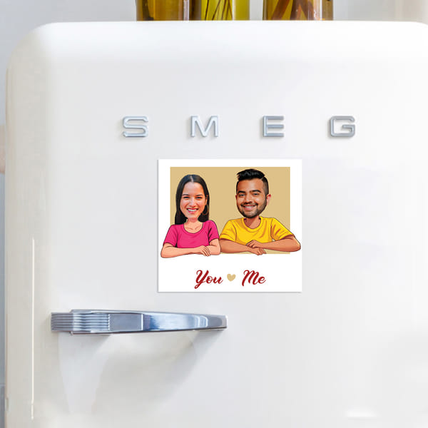 Personalized Caricature Fridge Magnet Best Valentine Gift