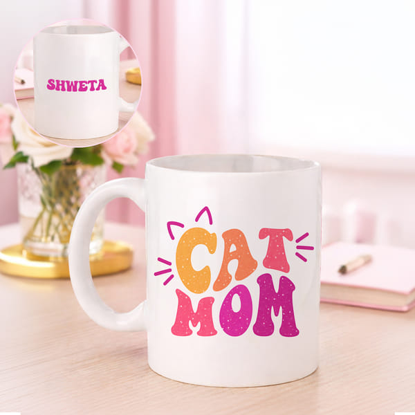 Personalized Cat Mom Mug
