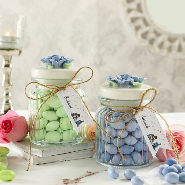 Personalized Ceramic Dragee Jars