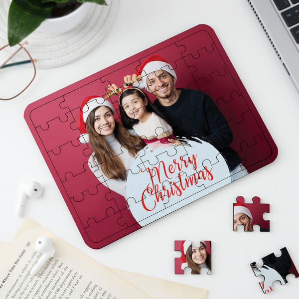 Personalized Charming Christmas Photo Puzzle Gift