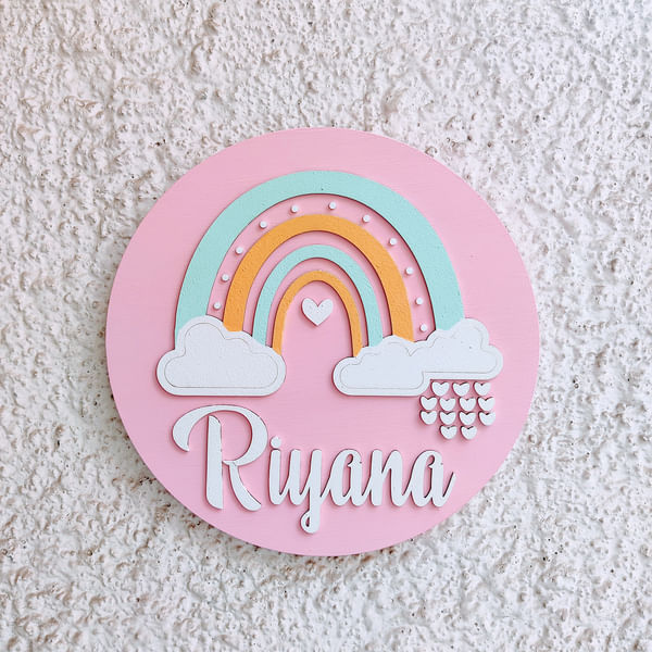 Personalized Charming Rainbow Nameplate